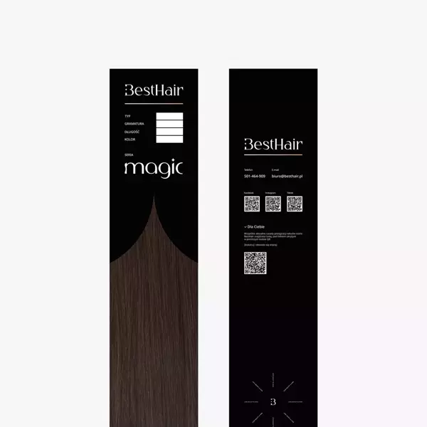 Włosy naturalne doczepiane Seria MAGIC Invisible Tape On 50cm - Kolor #4