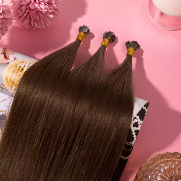 Włosy naturalne doczepiane Seria MAGIC Mini Bondes Flat 60cm 0,8g 20szt - Kolor #6