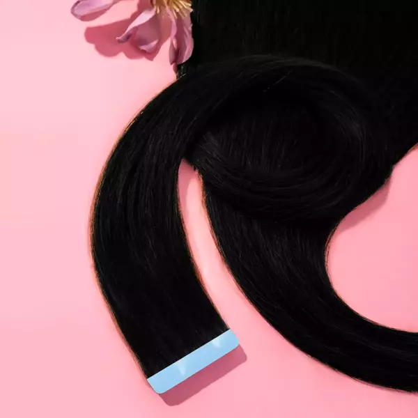 Włosy naturalne doczepiane Seria MAGIC Tape On Kanapki 40cm - Kolor #1