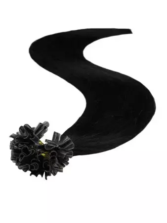 Włosy naturalne doczepiane na keratynę 50cm 0,5g 20 sztuk - kolor #1