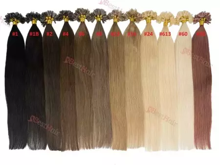 Włosy naturalne doczepiane na keratynę 50cm 0,5g 20 sztuk - kolor #1