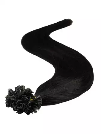 Włosy naturalne doczepiane na keratynę 50cm 0,5g 20 sztuk - kolor #1B