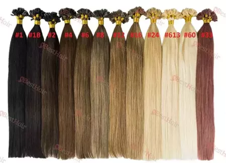 Włosy naturalne doczepiane na keratynę 50cm 0,8g 20 sztuk - kolor #1B