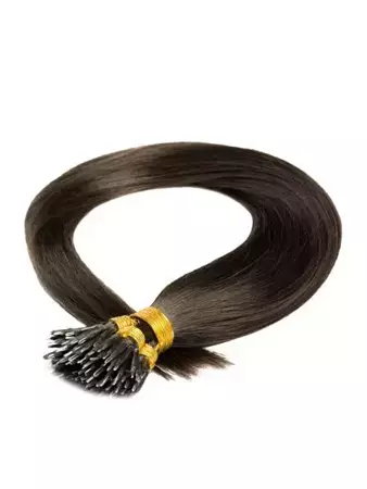 Włosy naturalne doczepiane na nano ringi 40cm 0,6g 20 sztuk  - kolor #2