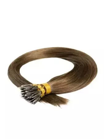 Włosy naturalne doczepiane na nano ringi 40cm 0,6g 20 sztuk  - kolor #4