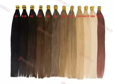 Włosy naturalne doczepiane na ringi 40cm 0,6g - kolor #1B