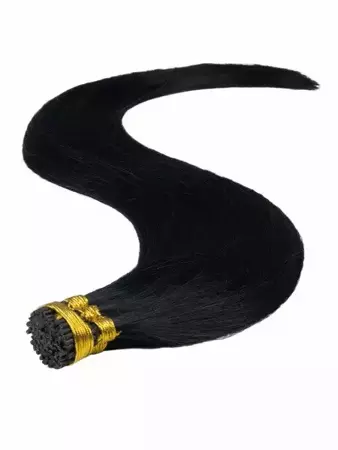 Włosy naturalne doczepiane na ringi 50cm 0,8g - kolor #1