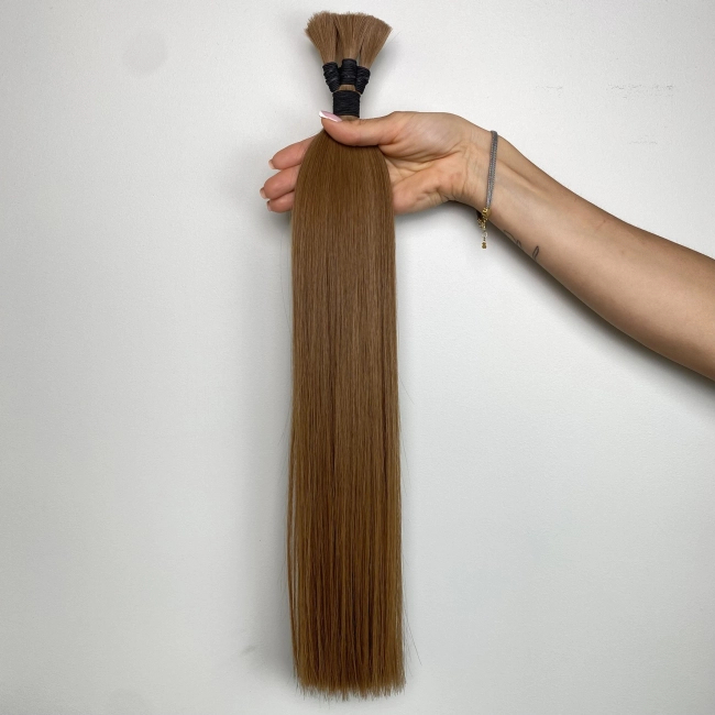 Włosy naturalne doczepiane Seria MAGIC Surowa kitka 40cm 25g - Kolor #7A Czekolada