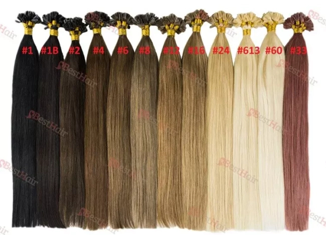 Włosy naturalne doczepiane na keratynę 50cm 0,8g 20 sztuk - kolor #60