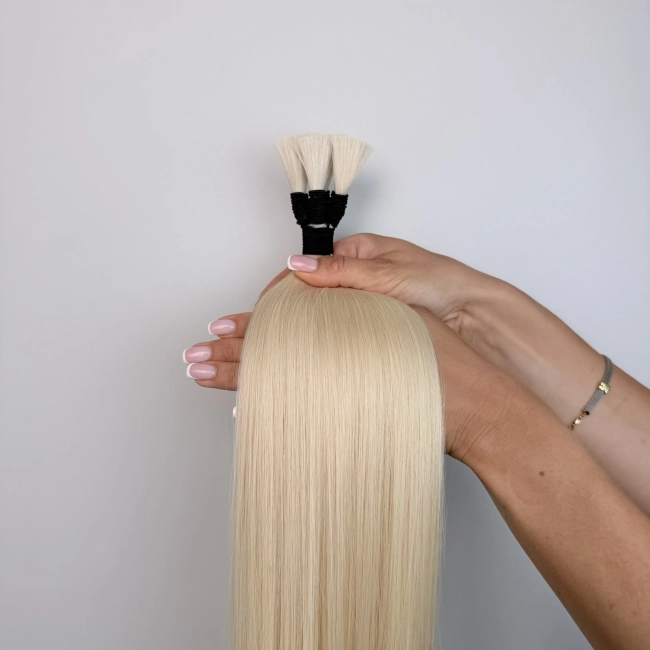 Włosy naturalne doczepiane Seria MAGIC Surowa kitka 40cm 25g - Kolor #613 Jasny Blond