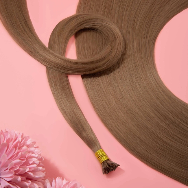 Włosy naturalne doczepiane Seria MAGIC Mini Bondes Flat 60cm 0,8g 20szt - Kolor #7A