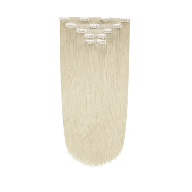 Włosy naturalne doczepiane Seria MAGIC Bezszwowe Ukryte Clip In 50cm 120 gram - Kolor #1001 Platynowy Blond
