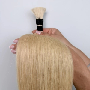 Włosy naturalne doczepiane Seria MAGIC Surowa kitka 40cm 25g - Kolor #26 Złoty Blond