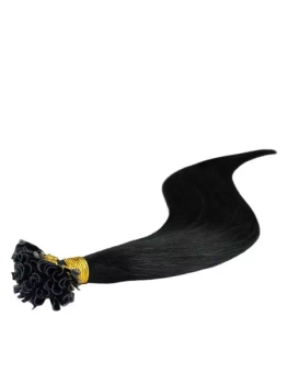 Włosy naturalne doczepiane na keratynę 50cm 0,8g 20 sztuk - kolor #1