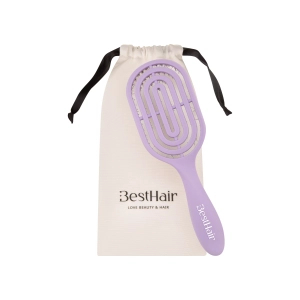 Szczotka BestHair pastelowa fioletowa + etui