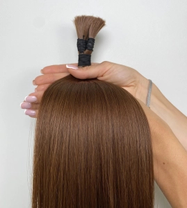 Włosy naturalne doczepiane Seria MAGIC Surowa kitka 60cm 25g - Kolor #4 Średni Brąz