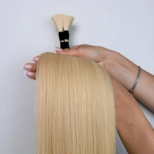 Włosy naturalne doczepiane Seria MAGIC Surowa kitka 40cm 25g - Kolor #26 Złoty Blond