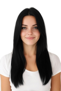 Włosy naturalne doczepiane na keratynę 40cm 0,6g 20 sztuk  - kolor #1