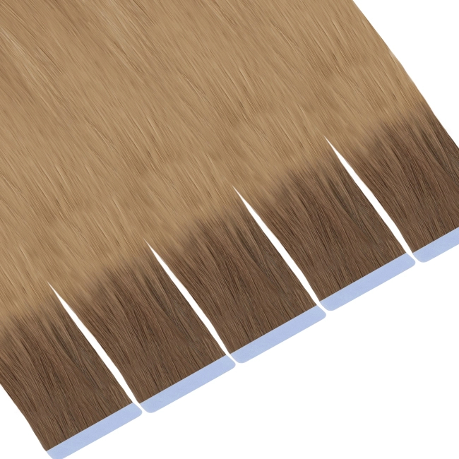 Włosy naturalne doczepiane Seria MAGIC Tape On Kanapki 50cm - Kolor Ombre #7/#12