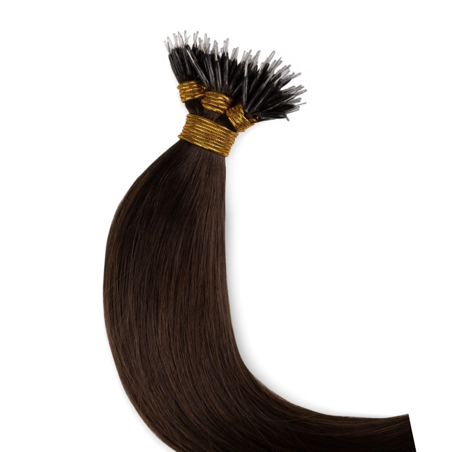 Włosy naturalne doczepiane na nano ringi 50cm 1g 20 sztuk  - kolor #2