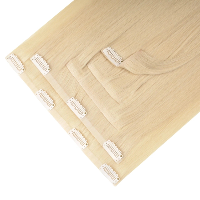 Włosy naturalne doczepiane Seria MAGIC Bezszwowe Ukryte Clip In 40cm 90 gram - Kolor #26 Złoty Blond