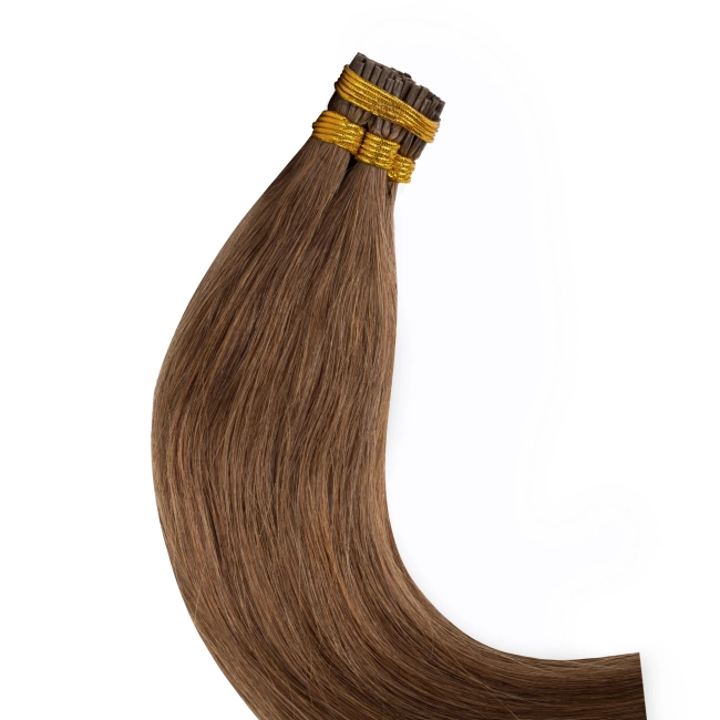 Włosy naturalne doczepiane na ringi 50cm 0,5g - kolor #8