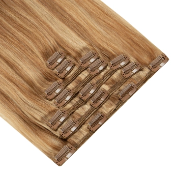 Włosy naturalne doczepiane Clip In 50cm 100 gram - kolor #20/14 Baleyage
