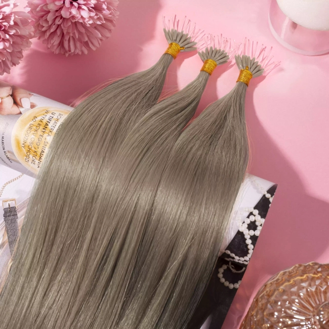 Włosy naturalne doczepiane Seria MAGIC Nanoringi Light 50cm 0,8g 20szt - Kolor #8