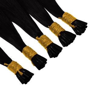 Włosy naturalne doczepiane Seria MAGIC Ringi 50cm 0,8g 20szt - Kolor #1