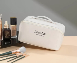 Kosmetyczka skórzana BestHair Biała