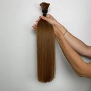 Włosy naturalne doczepiane Seria MAGIC Surowa kitka 50cm 25g - Kolor #6 Miedziany Brąz