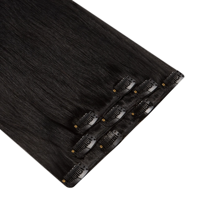 Włosy naturalne doczepiane Clip In 40cm 60 gram - kolor #1