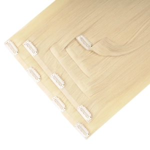Włosy naturalne doczepiane Seria MAGIC Bezszwowe Ukryte Clip In 50cm 120 gram - Kolor #613 Jasny Blond
