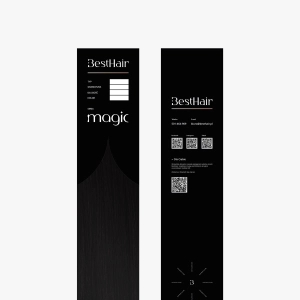 Włosy naturalne doczepiane Seria MAGIC Keratyna 30cm 0,5g 20szt - Kolor #1