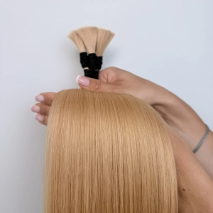 Włosy naturalne doczepiane Seria MAGIC Surowa kitka 50cm 25g - Kolor #24 Miodowy Blond