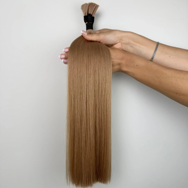 Włosy naturalne doczepiane Seria MAGIC Surowa kitka 40cm 25g - Kolor #12 Chłodny Brąz