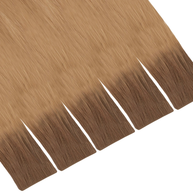 Włosy naturalne doczepiane Seria MAGIC Invisible Tape On 40cm - Kolor Ombre #7/#12