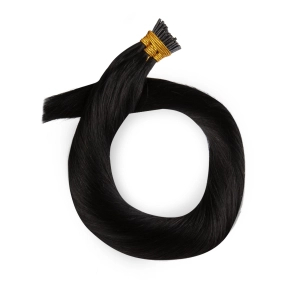 Włosy naturalne doczepiane na ringi 50cm 0,8g - kolor #1