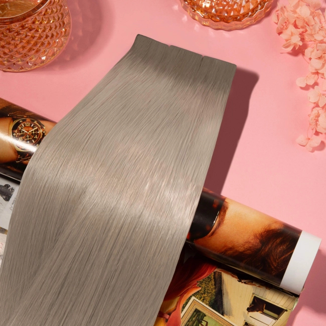 Włosy naturalne doczepiane Seria MAGIC Invisible Tape On 40cm - Kolor Ombre #8/#18