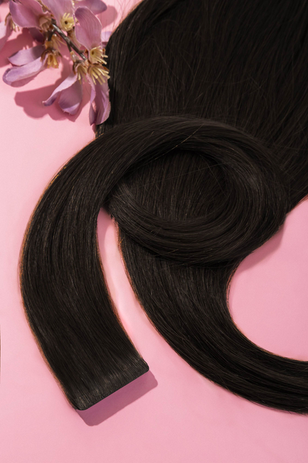 Włosy naturalne doczepiane Seria MAGIC Invisible Tape On 40cm - Kolor #1B