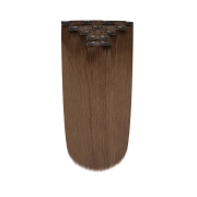 Włosy naturalne doczepiane Seria MAGIC Bezszwowe Ukryte Clip In 40cm 90 gram - Kolor #7 Naturalny Brąz