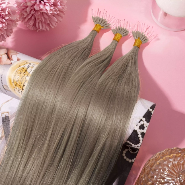 Włosy naturalne doczepiane Seria MAGIC Nanoringi Light 50cm 0,8g 20szt - Kolor #8