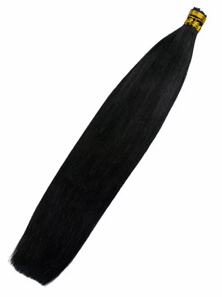 Włosy naturalne doczepiane na ringi 40cm 0,6g - kolor #1