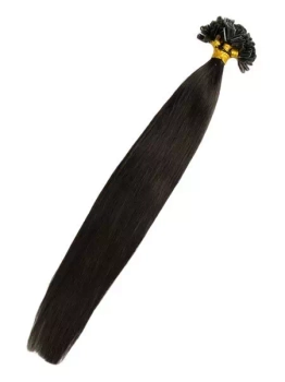 Włosy naturalne doczepiane na keratynę 40cm 0,6g 20 sztuk  - kolor #1B