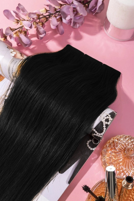 Włosy naturalne doczepiane Seria MAGIC Invisible Tape On 40cm - Kolor #1