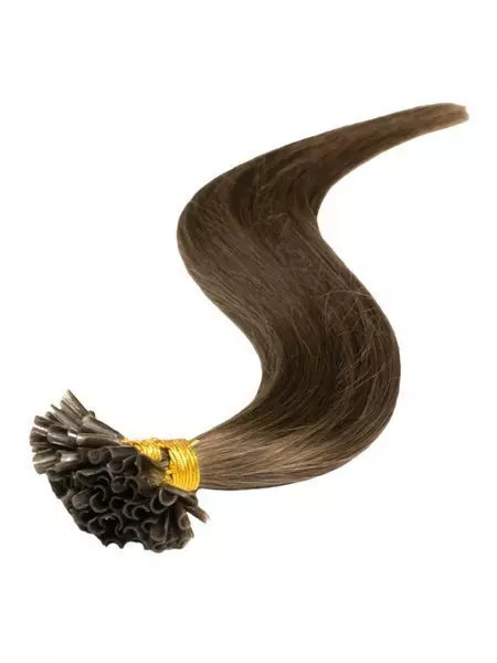 Włosy naturalne doczepiane na keratynę 40cm 0,6g 20 sztuk  - kolor #4