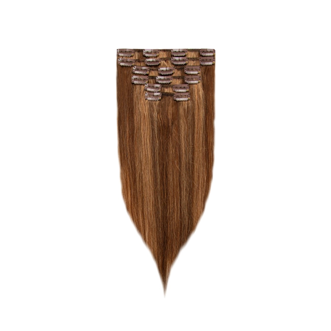 Włosy naturalne doczepiane Clip In 50cm 70 gram - kolor #4/12 Baleyage