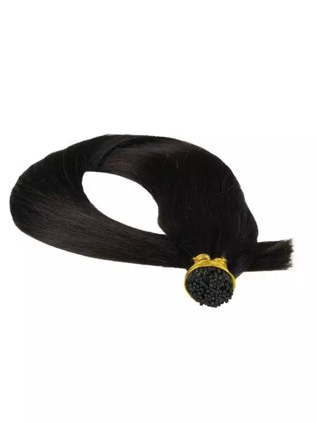 Włosy naturalne doczepiane na ringi 40cm 0,6g - kolor #1B