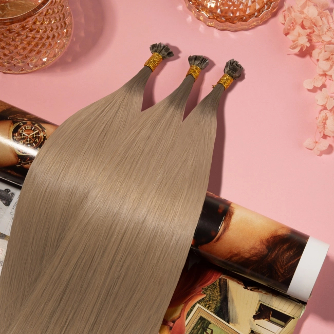 Włosy naturalne doczepiane Seria MAGIC Mini Bondes Flat 60cm 0,8g 20szt - Kolor Ombre #7/#12