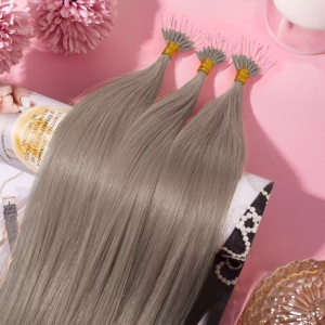 Włosy naturalne doczepiane Seria MAGIC Nanoringi Light 50cm 0,8g 20szt - Kolor #18